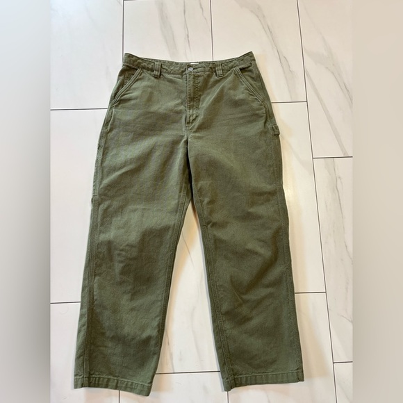 Aritzia Green Straight Leg Pants - Picture 7 of 12